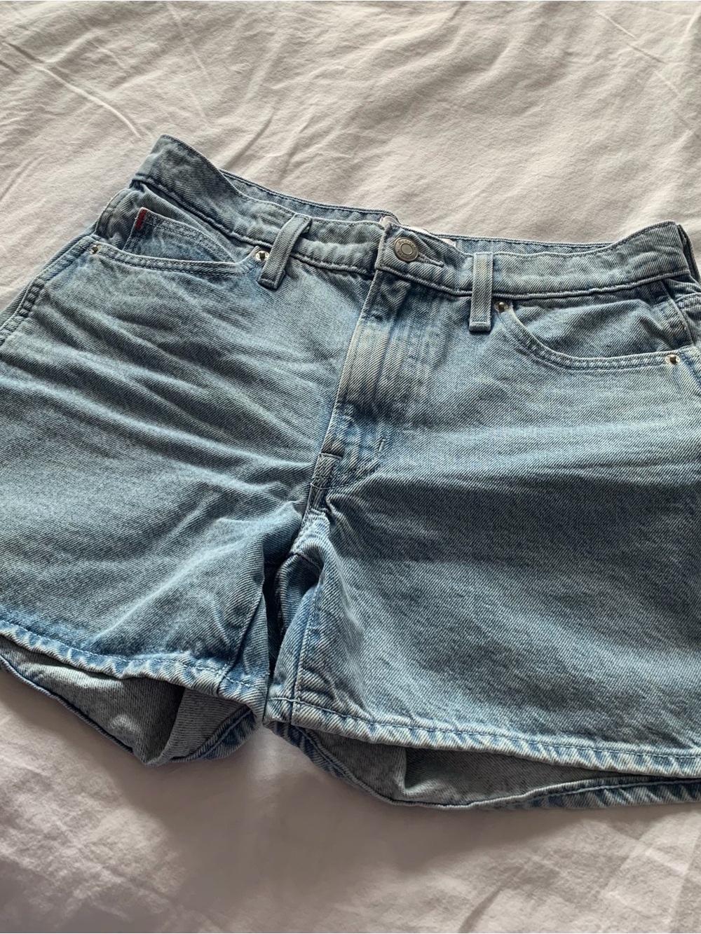 Sun-Deh Light Wash Denim Shorts